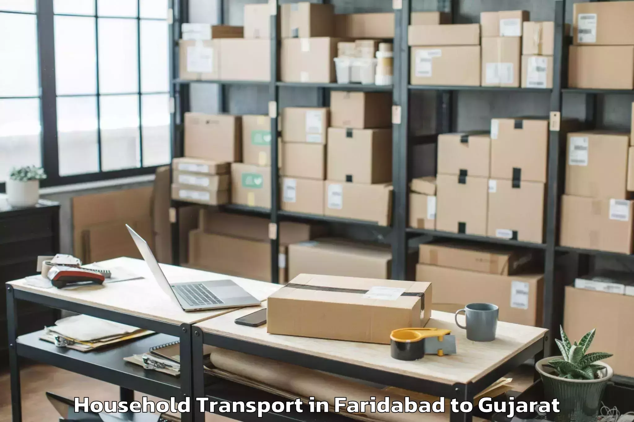 Trusted Faridabad to Garbada Household Transport